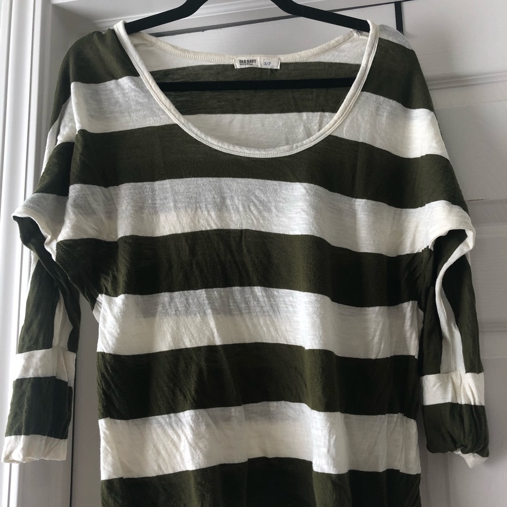 Old Navy Olive green & cream Shirt - size S/P